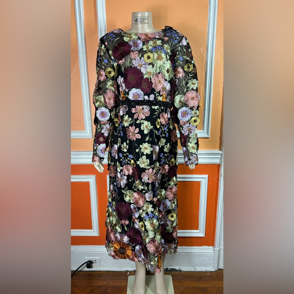 Mac Duggal Mac Floral Embroidered MidiDress